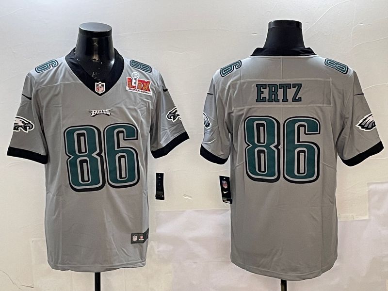 Men Philadelphia Eagles #86 Ertz Grey 2025 Nike Vapor Limited NFL Jersey style 1->philadelphia eagles->NFL Jersey